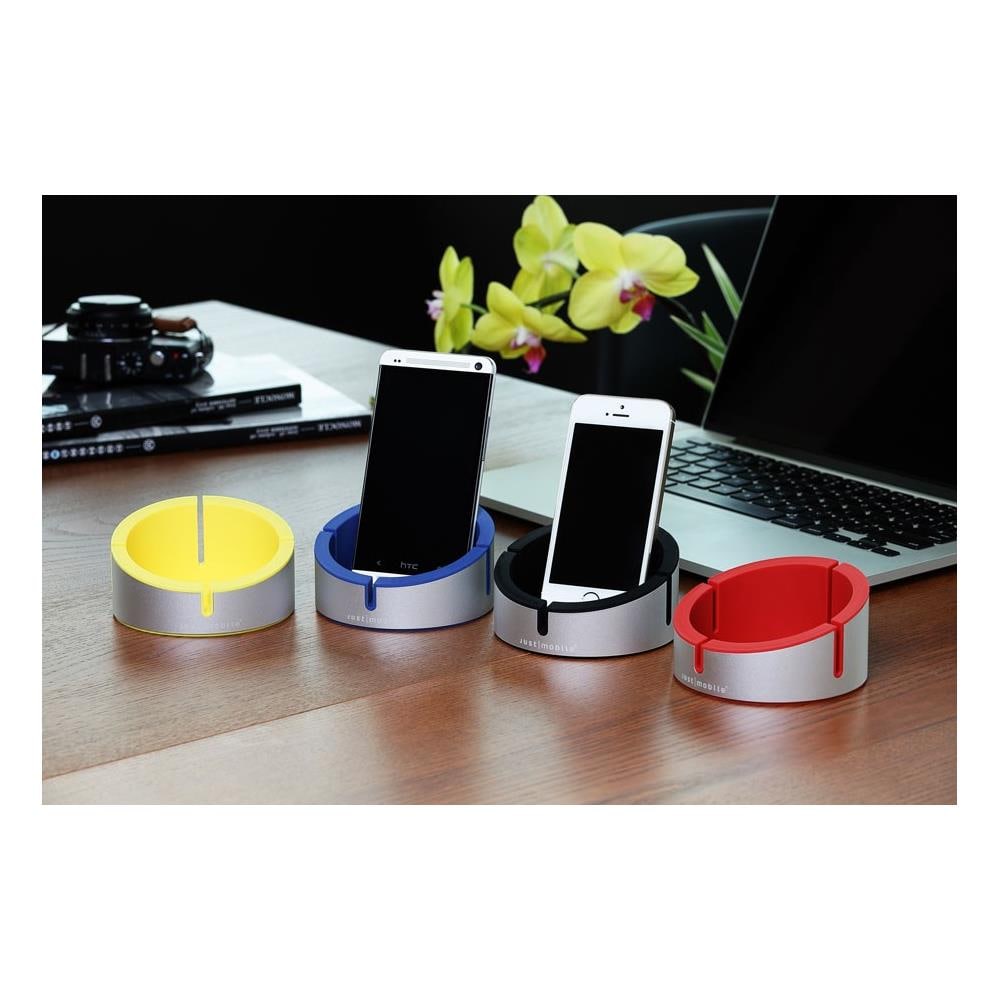 AluCup Grande, Telefono cellulare / smartphone, Lettore MP3, Tablet / UMPC, Interno, Rosso, Argento, Alluminio, Gomma, - iPad: iPad 1, iPad 2, iPad 3, iPad 4, iPad mini, iPad Air - iPhone: all - Foto 1